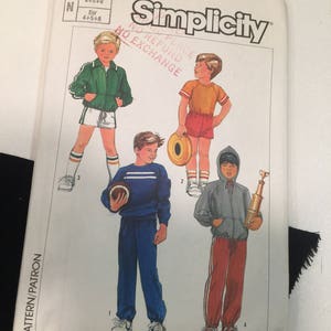 Children 4-5-6 Unlined Jacket, Pullover, Pants, Shorts. Simplicity #6962 Sewing Pattern, uncut