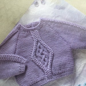 Celtic Cable Raglan PDF Baby Knit Pattern 6 mo - 2 yr.  Instant Download!