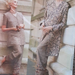 Misses Size 20-22-24 Loose fitting Unlined JACKET Top & PANTS. Easy Vogue #9620 Vintage Sewing Pattern