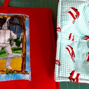Tin Man Wizard of Oz Movie OOAK Birthday GIFT SET, Hot Mat/Pot Holder, Bowl Cozy.