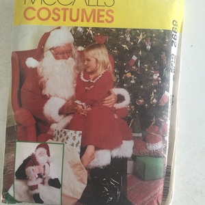 SANTA CLAUS Costume, Bag and Doll Sewing Pattern Size 46-48