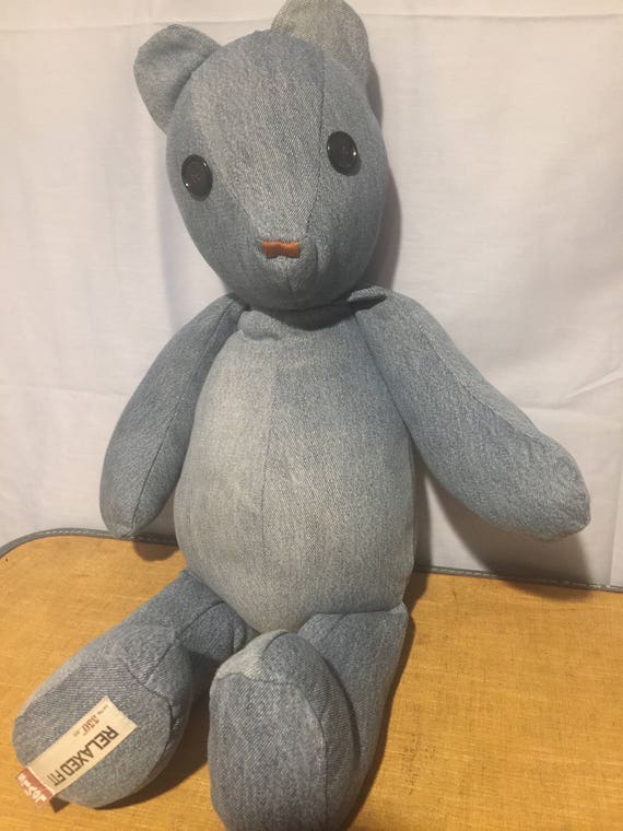denim teddy bear