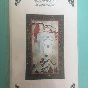Birdhouse II Cardinal freezer paper template technique ~10 x 20&quot; Wall Hanging Pattern. HALF PRICE!