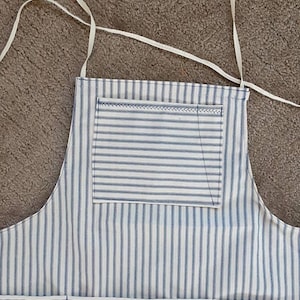 VENDOR crafts APRON almohada azul tictac adulto XX-grande ajustable. Lona de algodón pesado, cuatro bolsillos.