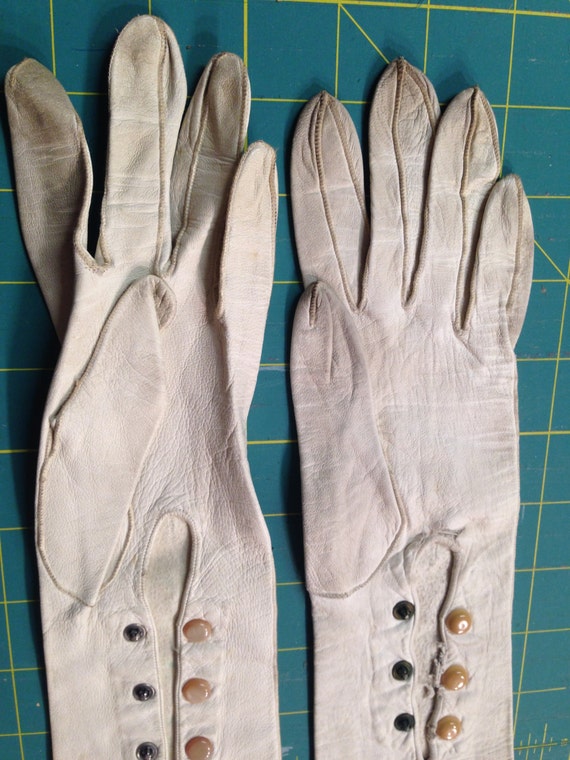 Oper Lnge Kid Handschuhe, 3 Bakelit Snaps. Vor dem Zweiten Weltkrieg. Gre  3 - Etsy.de
