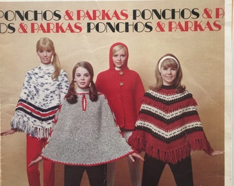 8 PONCHOS to Knit. Vintage Patterns. PDF Instant Download!