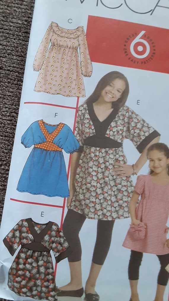 Girls Tops and Dresses Sizes 7 - 8 Cut to Size 8. Mccall's #5458 One Easy  Pattern - 6 Great Looks Pattern - Etsy