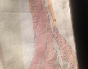 Misses Size 12 Vintage BRIDAL DRESS & Jacket. Vogue #2835 Pre-cut Sewing Pattern