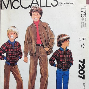 Boys JACKET and PANTS Size 8. McCall&#39;s #7207 Sewing Pattern.
