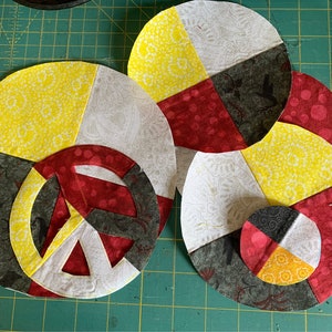 MEDICINE WHEEL, Earth Elements, Sundance Native American Regalia Iron-on Applique.  Many Sizes to Choose From.