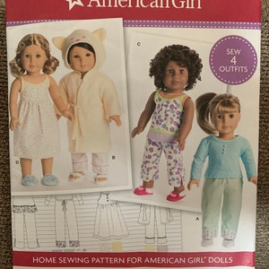 American Girl Dolls Home Sewing Pattern 18 inch Doll Clothes.  Simplicity #8281. Uncut Sewing Pattern c2016
