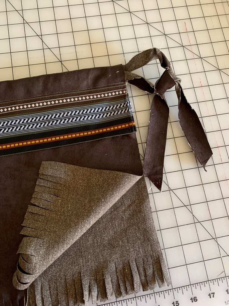 Adult LOIN CLOTH Fringed Tribal Regalia. Adjustable Waist Etsy Canada