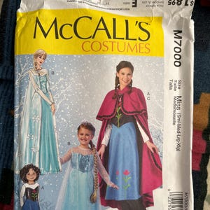 McCall's M7000 Winter Princess Costume Sewing Pattern, Miss Size S-XL
