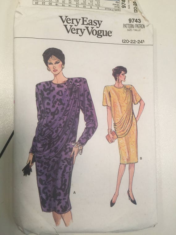 Misses' Dress 20-22-24 Sewing Pattern Loose Fitting Below Mid-knee Dress Pre-owned Cut - Etsy Misses' Dress 20-22-24 Sewing Pattern Loose Fitting Below Mid-knee Dress Pre-owned Cut - Etsy