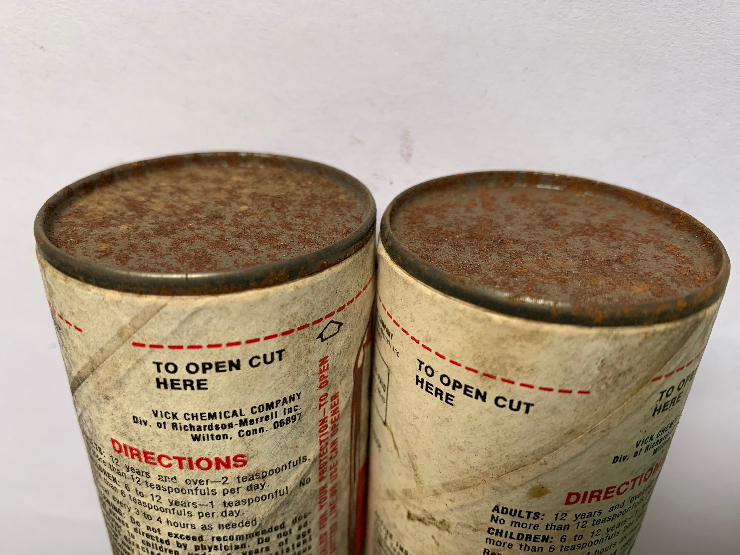 Vicks Formula 44-d ANTIQUE SAMPLE Cough Mixture. Two Unopened