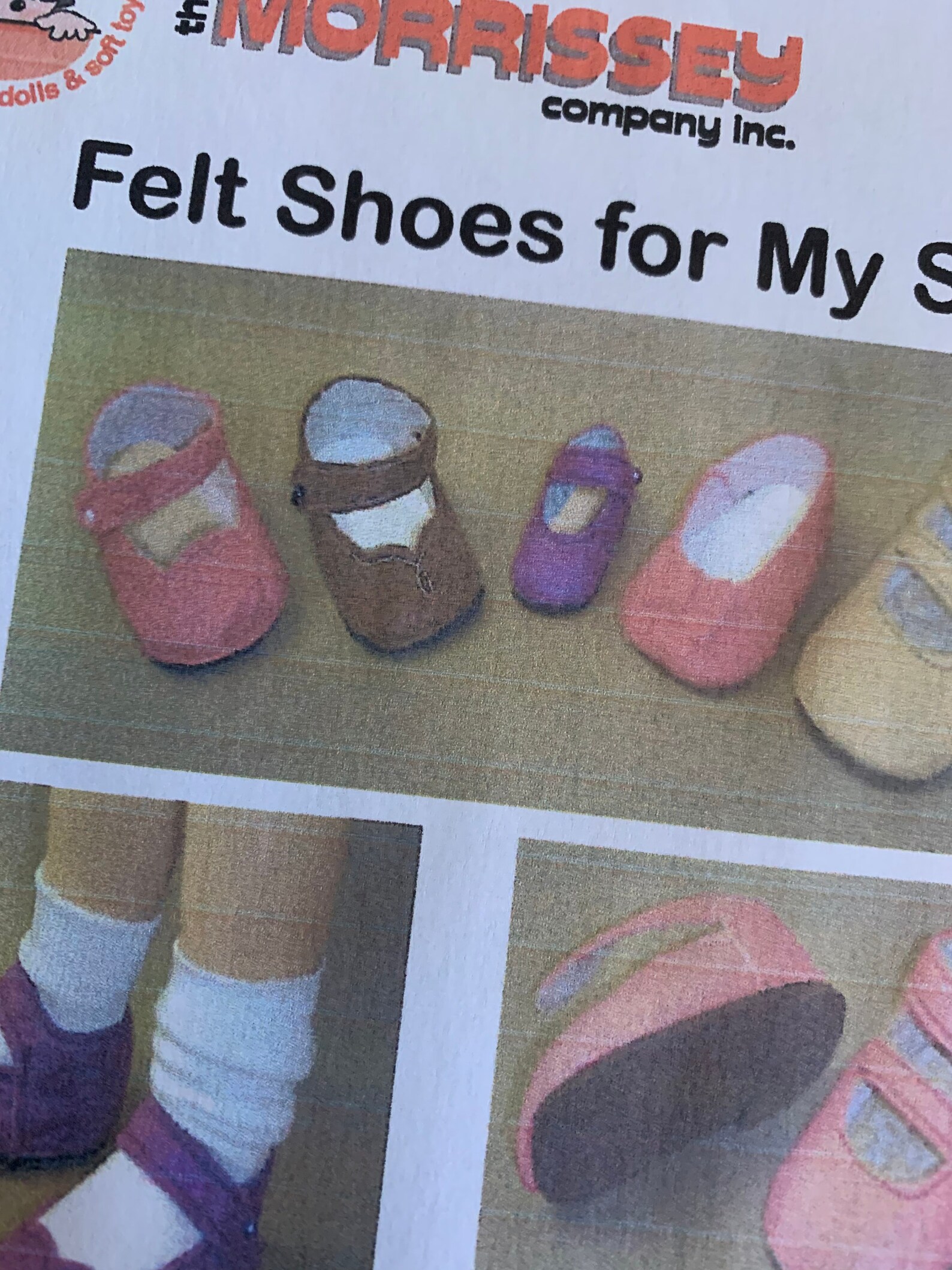 FELT Doll SHOES Sewing Pattern. Four Toe Styles Mary Janes Etsy
