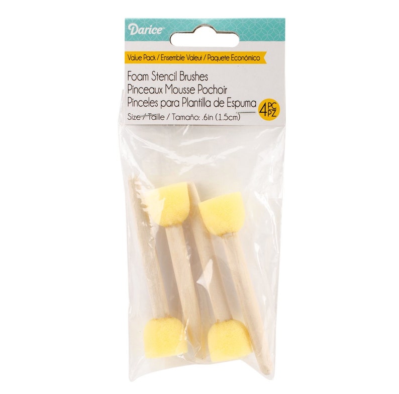 Darice Foam Stencil Brush Small Round Foam Brush Kids Art Craft