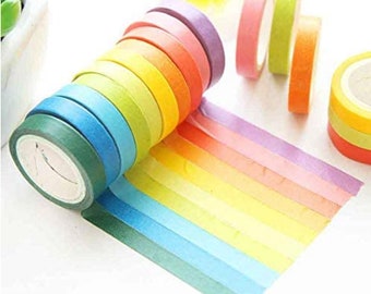 Home Education Multi-Use Labeling Painting Packing and Labeling Classroom 15mm X 13M Colored Masking Tape Colored Masking Tapes for Crafts Office No Residue| Arts and Crafts Supplies 
