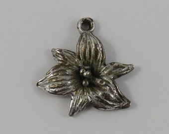 Flower Sterling Silver Vintage Charm For Bracelet