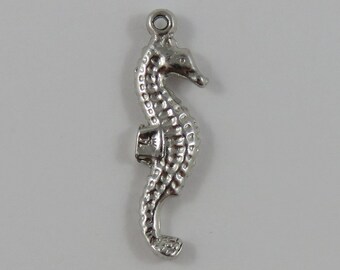 Seahorse Sterling Silver Vintage Charm For Bracelet