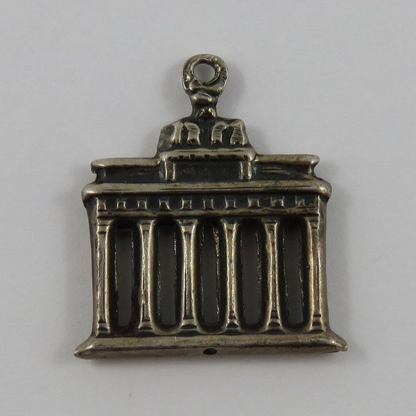 Berlin Brandenburg Gate Silver Vintage Charm For Bracelet