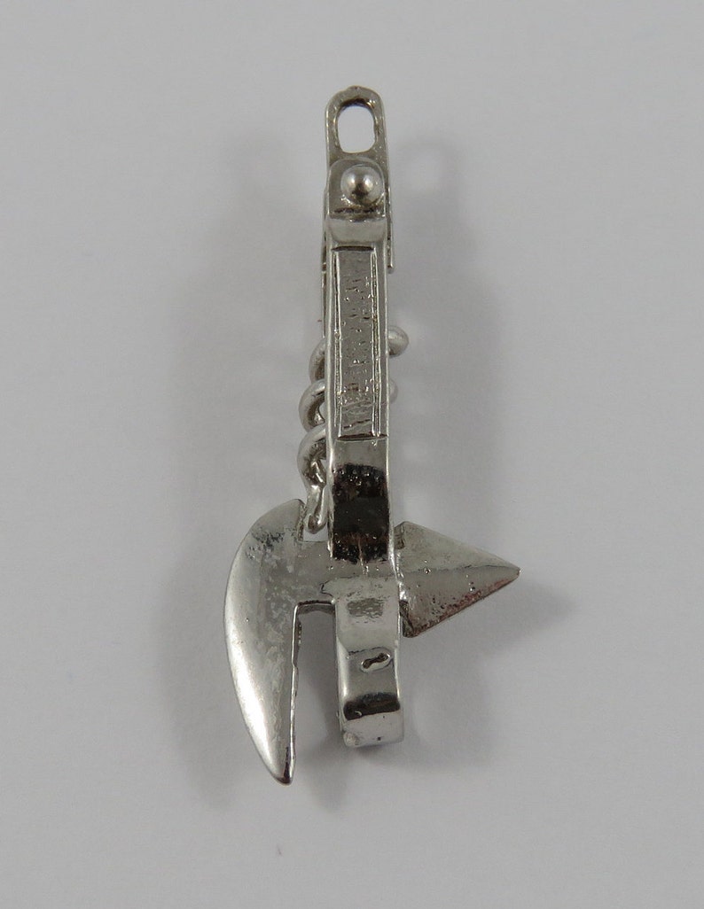 Bottle Opener & Corkscrew Mechanical Sterling Silver Vintage Charm For Bracelet image 3