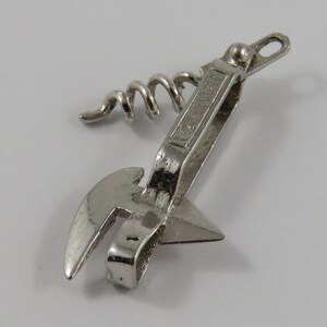 Bottle Opener & Corkscrew Mechanical Sterling Silver Vintage Charm For Bracelet image 5