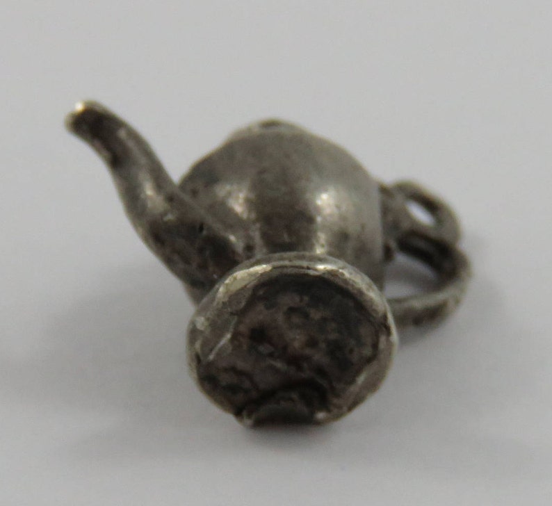 Teapot Mechanical Sterling Silver Vintage Charm For Bracelet