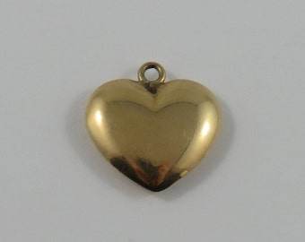 Heart 14K Gold Vintage Charm For Bracelet