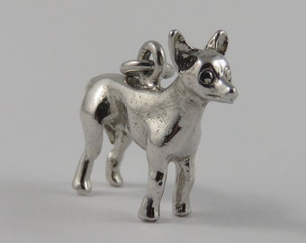 Dog Sterling Silver Vintage Charm For Bracelet