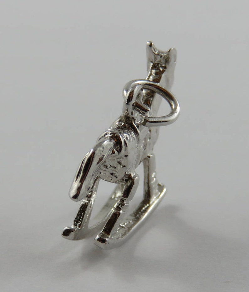 Rocking Horse Sterling Silver Vintage Charm For Bracelet