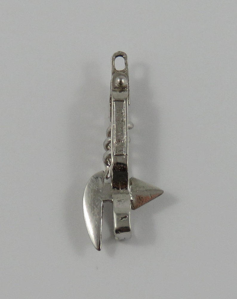 Bottle Opener & Corkscrew Mechanical Sterling Silver Vintage Charm For Bracelet image 2