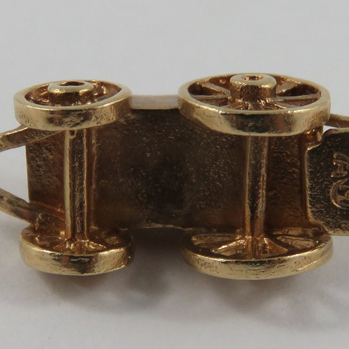Baby shops Carriage 10K Gold Vintage Charm For Bracelet