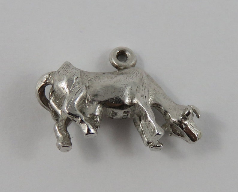 Cow Sterling Silver Vintage Charm For Bracelet