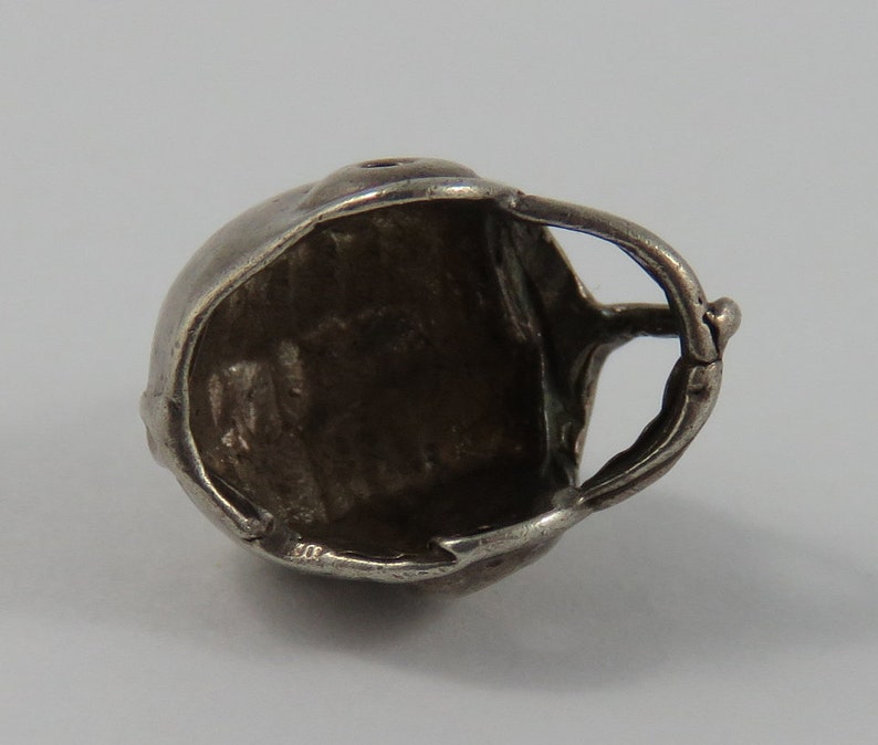 Football Helmet Sterling Silver Vintage Charm For Bracelet