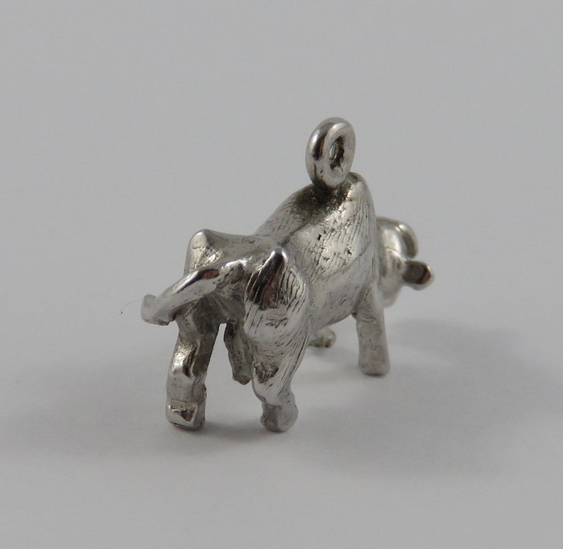 Cow Sterling Silver Vintage Charm For Bracelet