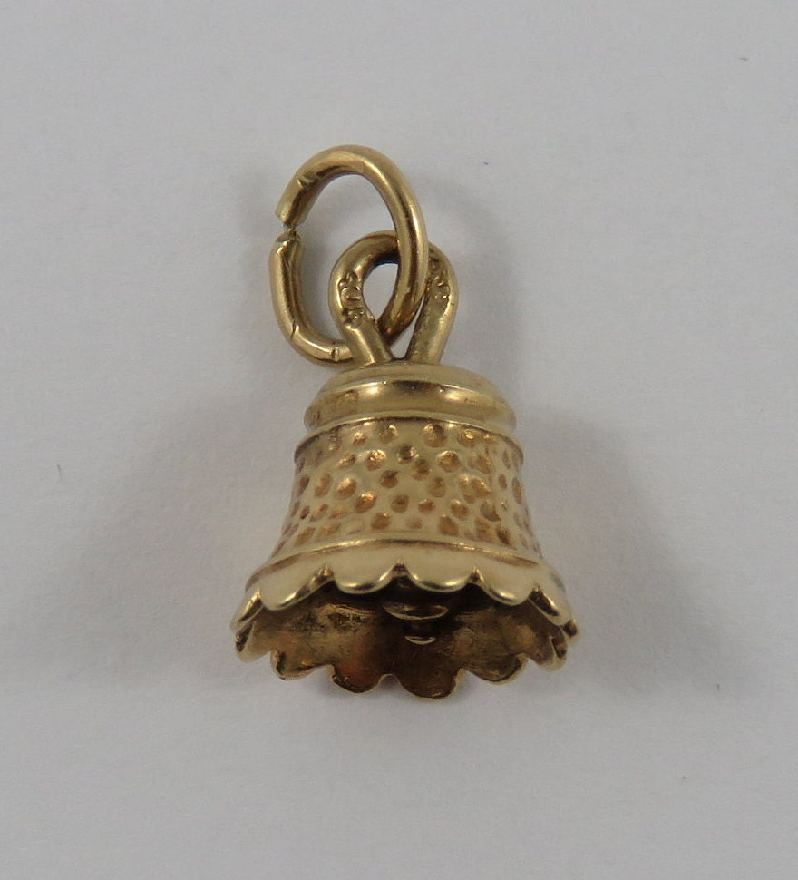 Ringing Bell Mechanical 10K Gold Vintage Charm For Bracelet | Etsy