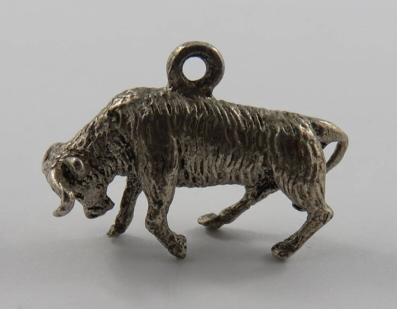 Charging Bull Sterling Silver Vintage Charm For Bracelet