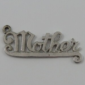 Mother Sterling Silver Vintage Charm For Bracelet