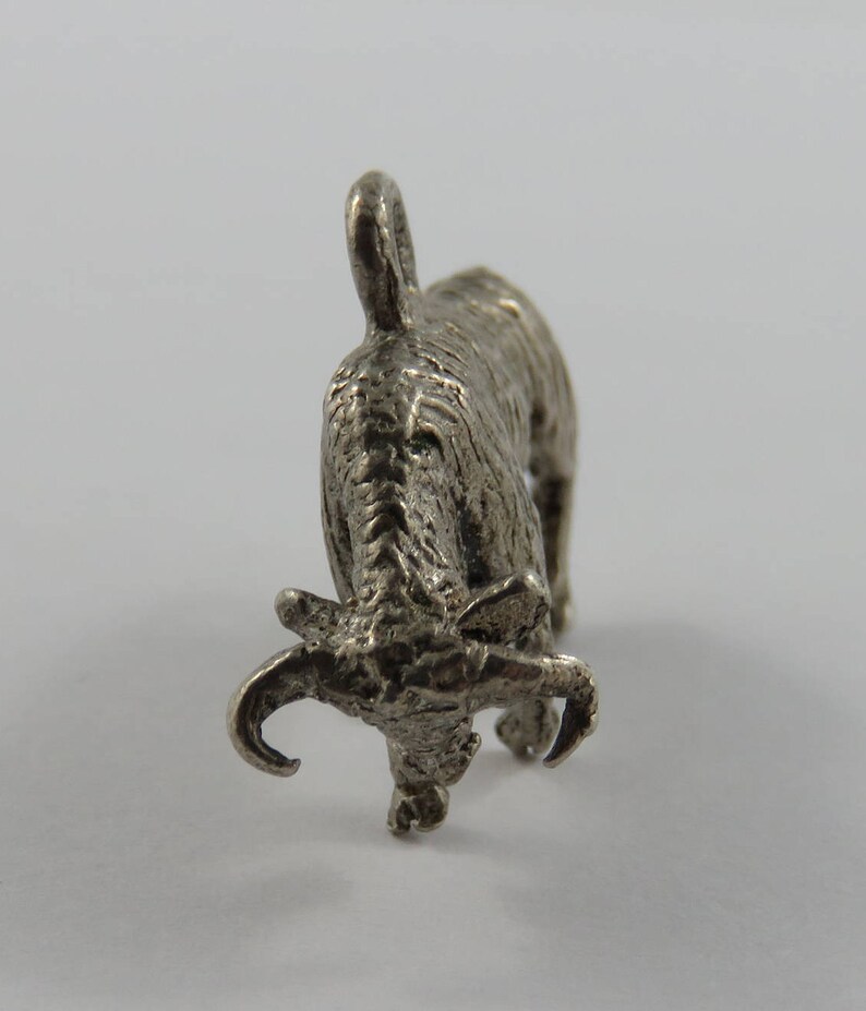 Charging Bull Sterling Silver Vintage Charm For Bracelet