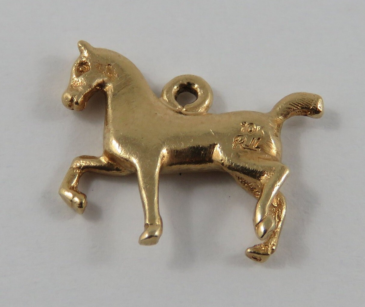 Horse 10K Gold Vintage Charm For Bracelet | Etsy