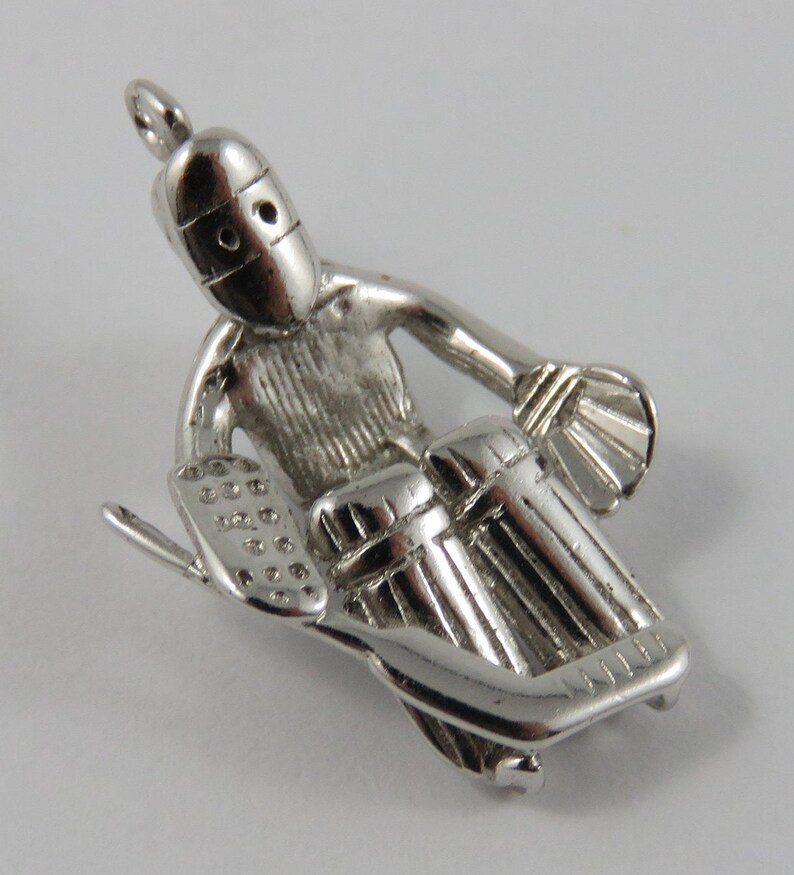 Hockey Goalie Sterling Silver Vintage Charm For Bracelet