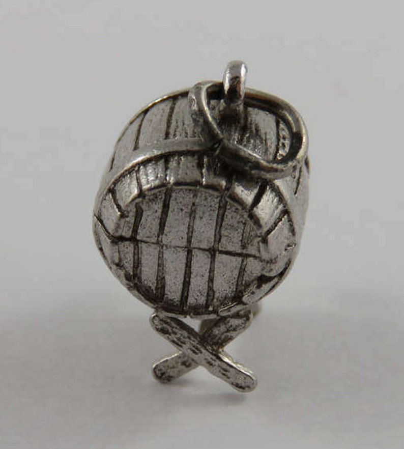 Beer Keg Sterling Silver Vintage Charm For Bracelet image 4