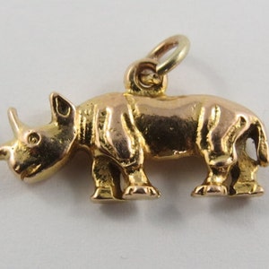 Gold Glitter Rhino Charm main image 1
