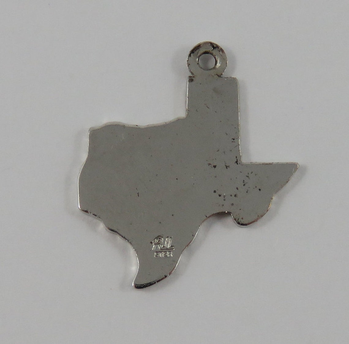 Map of Texas State Sterling Silver Vintage Charm for Bracelet Etsy