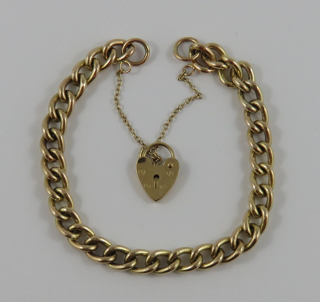 7 9 Karat Gold Vintage Charm Bracelet Without Charms & Etsy