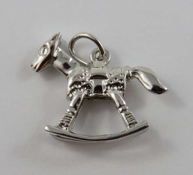 Rocking Horse Sterling Silver Vintage Charm For Bracelet