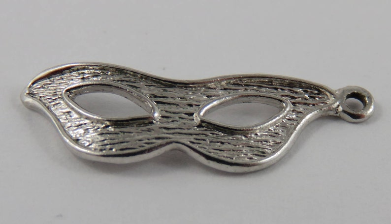 Masquerade Mask Sterling Silver Vintage Charm For Bracelet