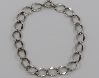 70's vintage silver925 necklace＆bracelet Rare Nice Marked Vintage Sterling Silver 925 Chain Bracelet
