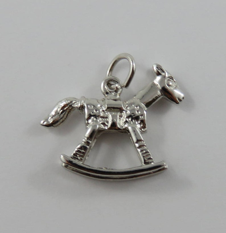 Rocking Horse Sterling Silver Vintage Charm For Bracelet